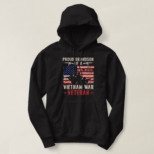 Proud wife Of A Vietnam Veteran Hoodie (Design voorkant)