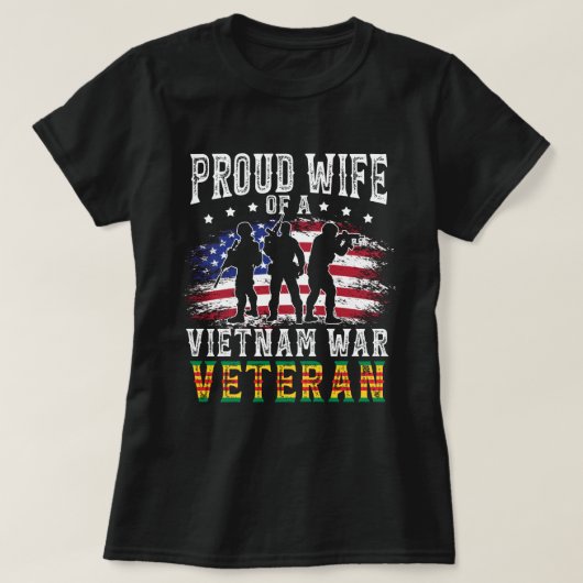 Proud wife Of A Vietnam Veteran T-shirt (Design voorkant)