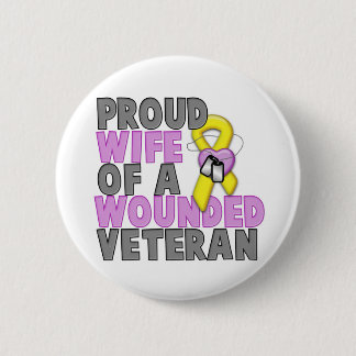 Proud Wife van een gewonde veteraan Ronde Button 5,7 Cm