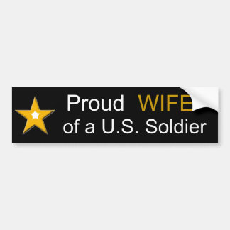Proud WIFE van een militaire familie van de Amerik Bumpersticker