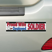 Proud Wife van een Opgestelde Soldaat Bumpersticke Bumpersticker (Op auto)