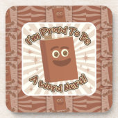 Proud Word Nerd Pattern Slogan Fun Art Bier Onderzetter (Voorkant)