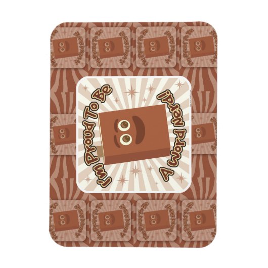 Proud Word Nerd Pattern Slogan Fun Art Magneet (Verticaal)