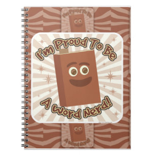 Proud Word Nerd Pattern Slogan Notitieboek