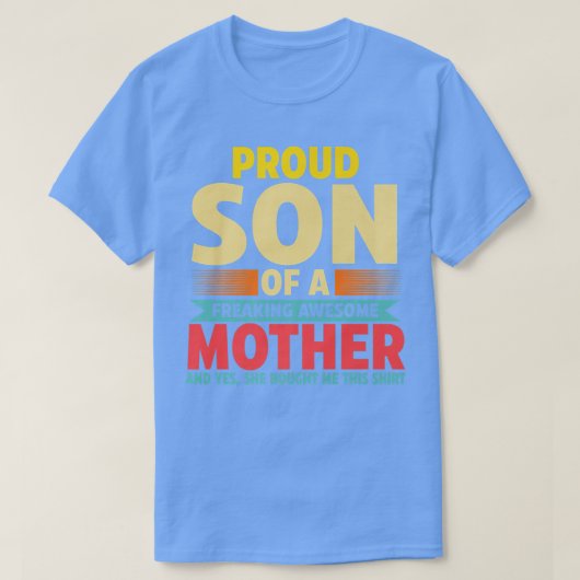 Proud zoon van een geweldige schoonmoeder. t-shirt (Design voorkant)