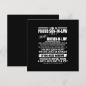 Proud zoon van een knappe moeder in de wet geeft m feestdagenkaart (Voorkant / Achterkant)