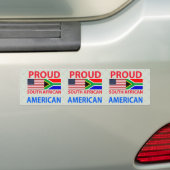 Proud Zuid-Afrikaans Amerikaans Bumpersticker (Op auto)