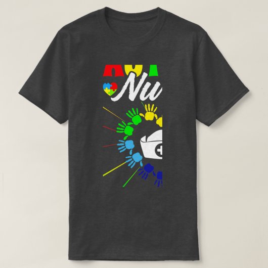 Proud Zurse Autism Awareness Mannen Vrouwen accept T-shirt (Design voorkant)