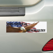 Proud zus van een Amerikaanse soldaat. Bumpersticker (Op auto)