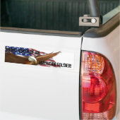 Proud zus van een Amerikaanse soldaat. Bumpersticker (Op Truck)