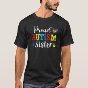 Proud zuster Autism Awareness T - shirts Women Gir