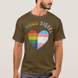 Proud Zuster Trans-regenboogharttransgender LGBT T-shirt