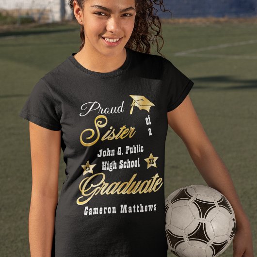 Proud zuster van Afstuderen naam | Afstuderen scho T-shirt