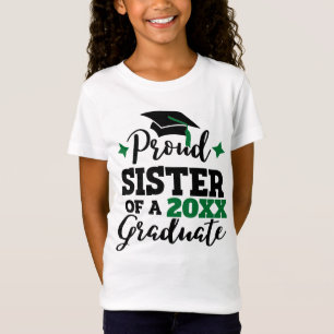 Proud Zuster van een afstuderen zwart geen pet T-S T-shirt