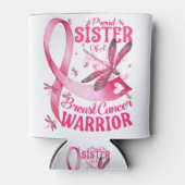 Proud zuster van een borstkankerwaanzin blikjeskoeler (Voorkant)