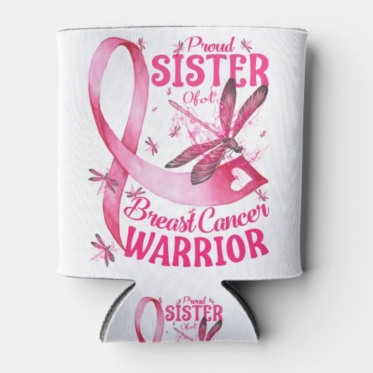 Proud zuster van een borstkankerwaanzin blikjeskoeler (Voorkant)