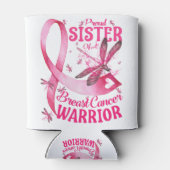 Proud zuster van een borstkankerwaanzin blikjeskoeler (Achterkant)