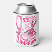 Proud zuster van een borstkankerwaanzin blikjeskoeler (Blikje Achterkant)