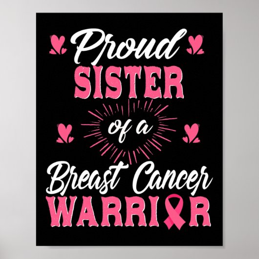 Proud zuster van een borstkankerwaanzin poster (Voorkant)