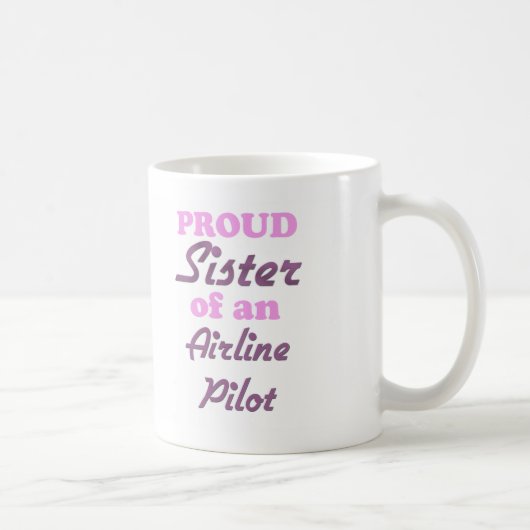 Proud Zuster van een piloot Koffiemok (Rechts)
