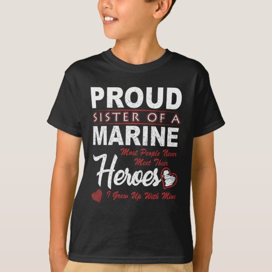 Proud zuster van een reder, mariniers, T-Shirt (Voorkant)
