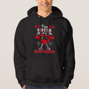 Proud Zuster van een Warrior CHD Awareness of Hear Hoodie