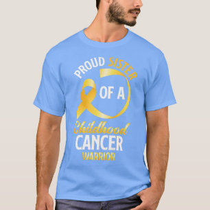 Proud zuster van kinderkanker zuster t-shirt