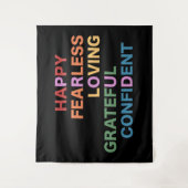 PROUD Zwart Groot Tapijt Wandkleed (Voorkant)