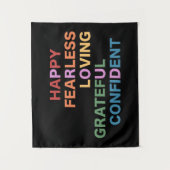 PROUD Zwart Klein Tapijt Wandkleed (Voorkant)