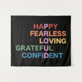 PROUD Zwart Medium Tapestry Wandkleed (Voorkant (horizontaal))