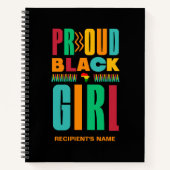 Proud Zwart Meisje Zwart Geschiedenis Maand Famili Notitieboek (Voorkant)