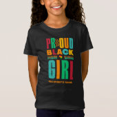 Proud Zwart Meisje Zwart Geschiedenis Maand Famili T-shirt (Voorkant)