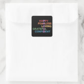 PROUD Zwarte Vierkante Sticker (Tas)