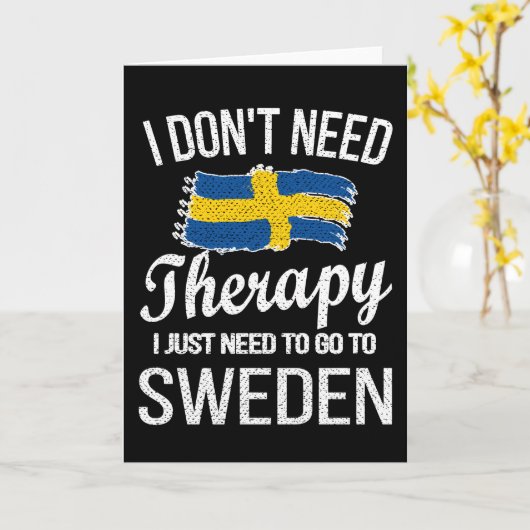 Proud Zweeds erfgoed Zweden trekt Zweedse vlag Kaart (Gele Bloem)