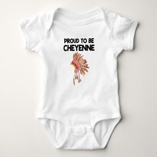 Proud'be Cheyenne Native American Baby Bodysuit (Voorkant)