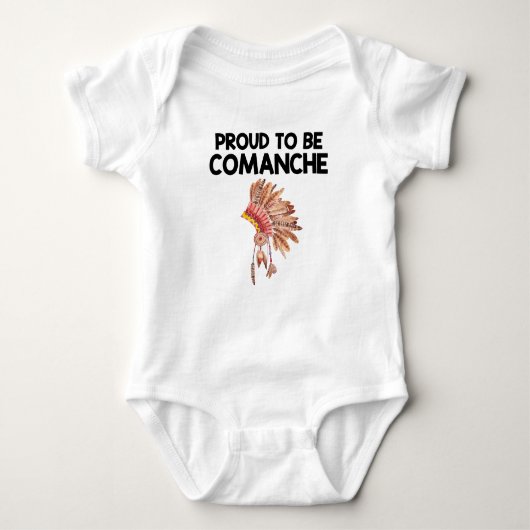 Proud'be Comanche Native American Baby Bodysuit (Voorkant)