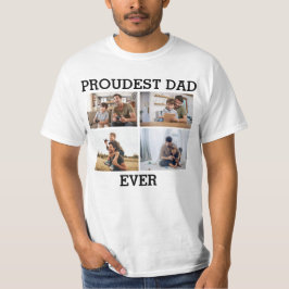 Proudest dad Ever Father Foto Collage Afbeelding T-shirt
