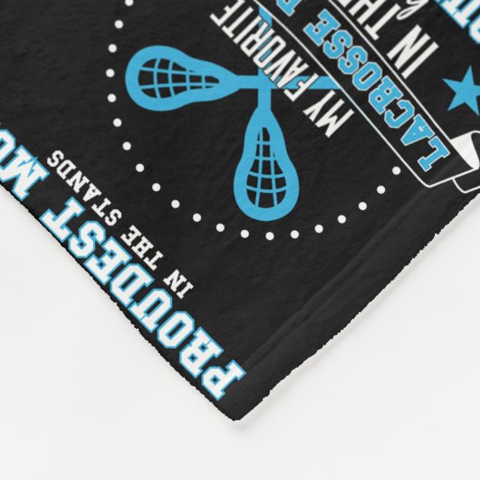 Proudest Lacrosse Mam in Stands Lacrosse Mam Fleece Deken (Hoek)