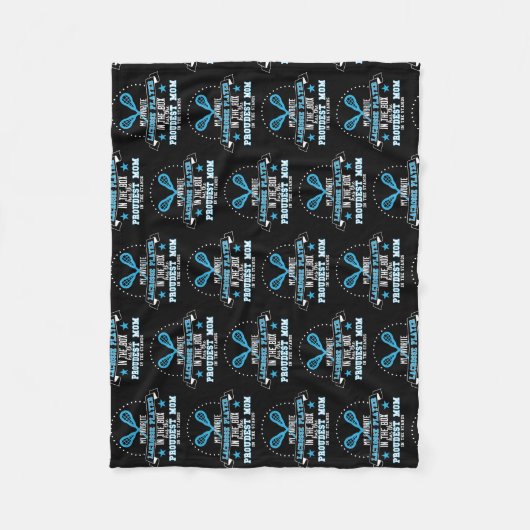 Proudest Lacrosse Mam in Stands Lacrosse Mam Fleece Deken (Voorkant)