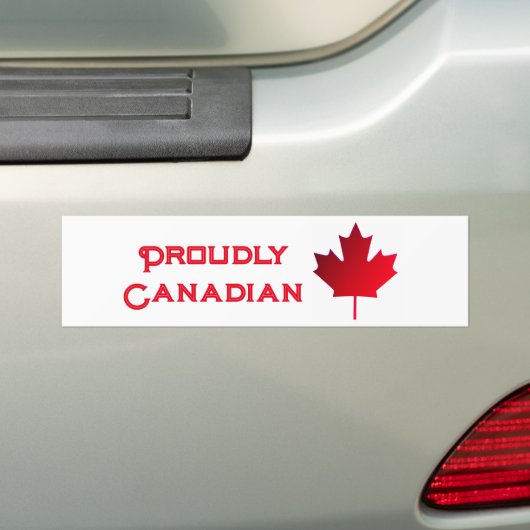 Proudly Canadian Bumper Sticker (Op auto)
