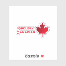 Proudly Canadian Contour Kiss-cut vinyl Sticker