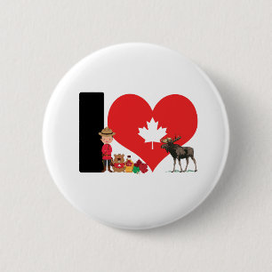 Proudly Canadian - For real Canadians. Ronde Button 5,7 Cm