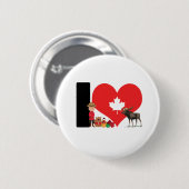 Proudly Canadian - For real Canadians. Ronde Button 5,7 Cm (Voorkant /achterkant)