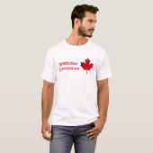 Proudly Canadian. Maple Leaf. T-Shirt (Voorkant volledig)