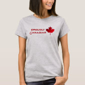 Proudly Canadian. Maple Leaf. T-Shirt (Voorkant)