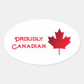 Proudly Canadian Patch Ovale Sticker (Voorkant)