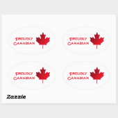 Proudly Canadian Patch Ovale Sticker (Vel)