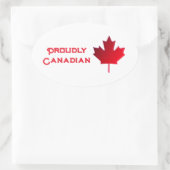 Proudly Canadian Patch Ovale Sticker (Tas)
