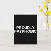 Proudly Fatphobic Funny Gym Print With Hilarious Q Kaart (Gele Bloem)