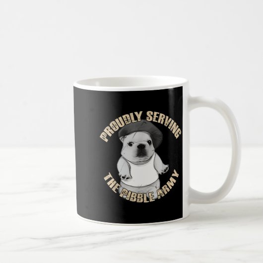 Proudly Serving The Bble Army Funny Meme Dog Koffiemok (Rechts)
